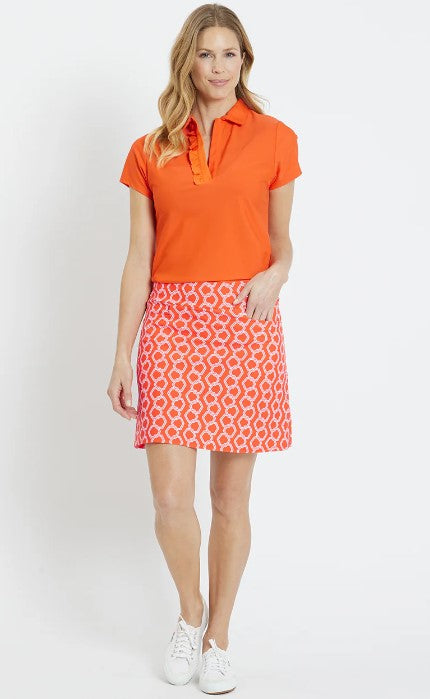 Active Skort In Dancing Links Apricot Pattern