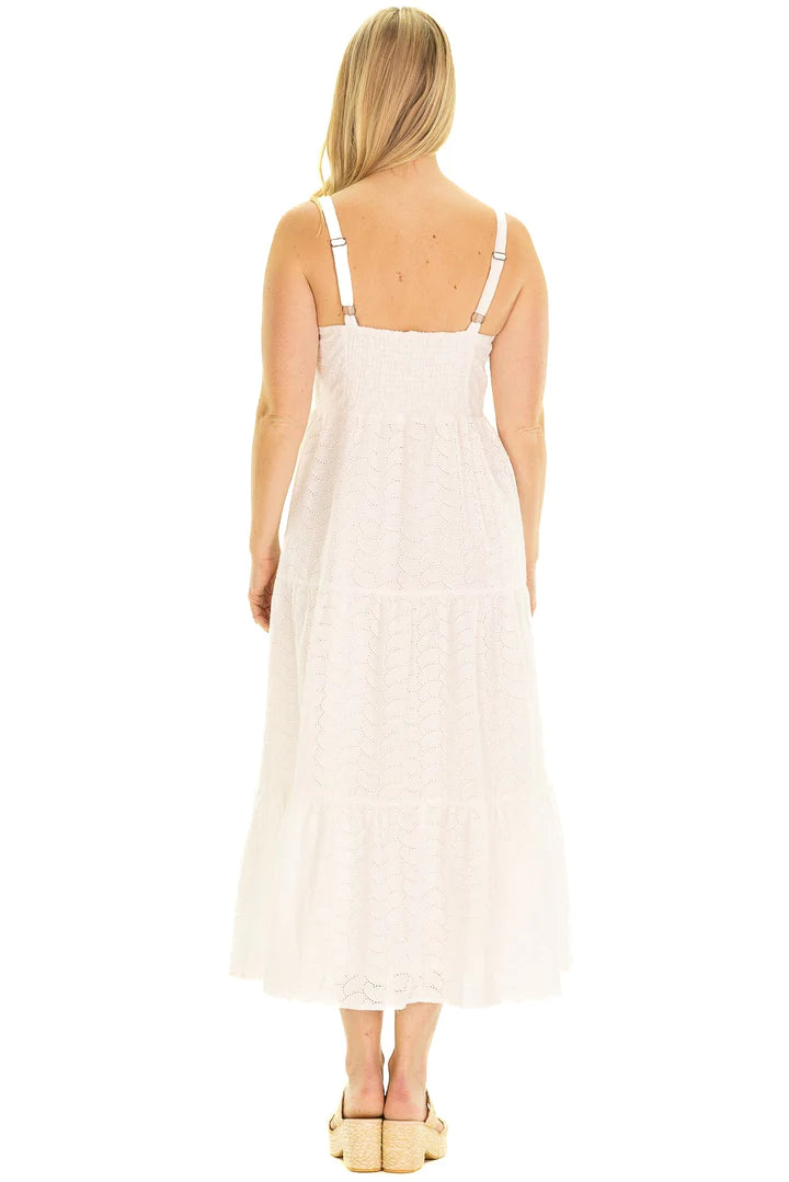 The Duxbury Dress in White Eyelet