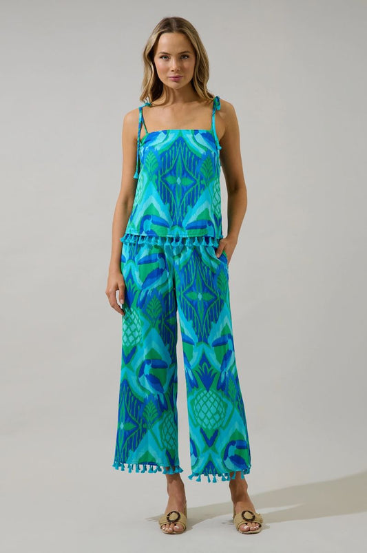 Sugarlips Blissy Tropical Hanie Flare Pants