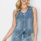 RISEN BRAND MEDIUM WASH DENIM VEST