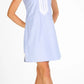 Duffield Lane Grand Dress in Sky Oxford Stripe