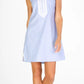 Duffield Lane Grand Dress in Sky Oxford Stripe