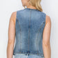 RISEN BRAND MEDIUM WASH DENIM VEST