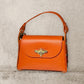 Genuine Italian Leather Butterfly Mini Bag Orange
