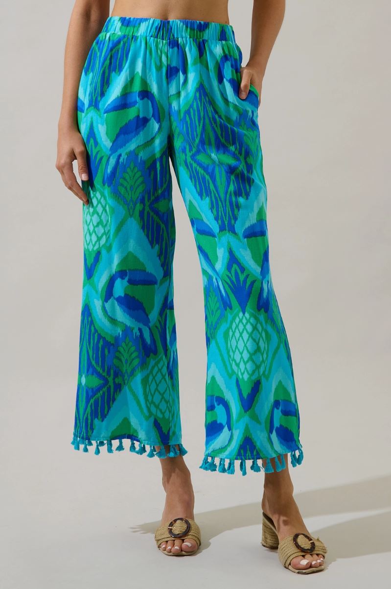 Sugarlips Blissy Tropical Hanie Flare Pants